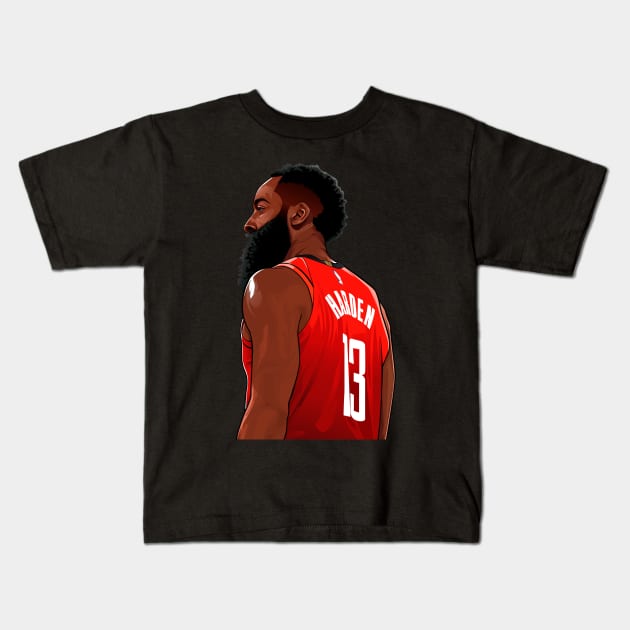 James Harden Kids T-Shirt by Paul Draw